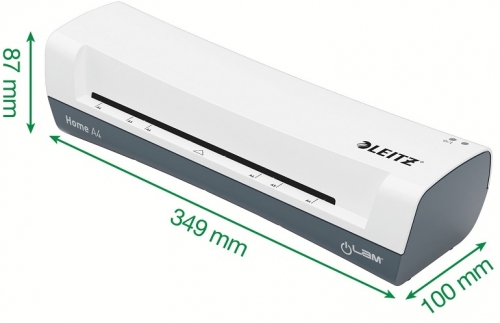 Set crafting Leitz, 4 in 1, include laminator Leitz iLAM Home A4, trimmer, rotunjitor, 5 folii laminare A4, alb